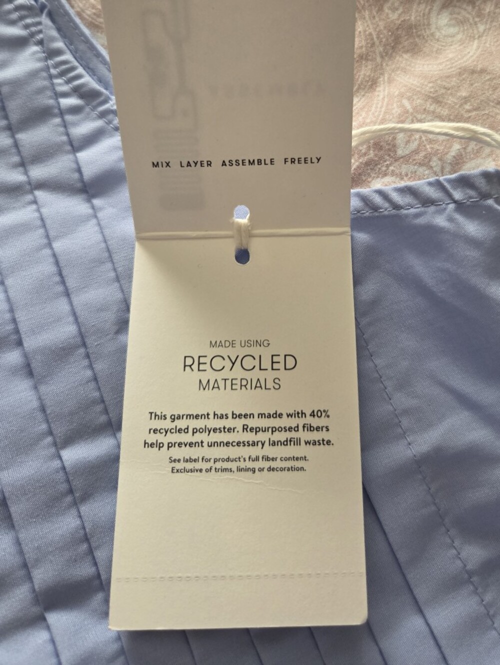 NWT Free Assembly Sleeveless Top Baby Blue Woman SZ XL - Picture 4 of 6